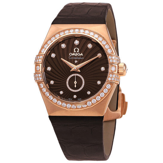 Image of ID 1 Original Omega Constellation Diamond Brown Dial Ladies Watch 12358352063001