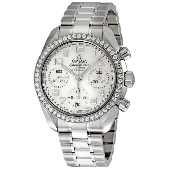 Image of ID 1 Original Omega Speedmaster Diamond Bezel Automatic Chronograph Ladies Watch 32415384005001