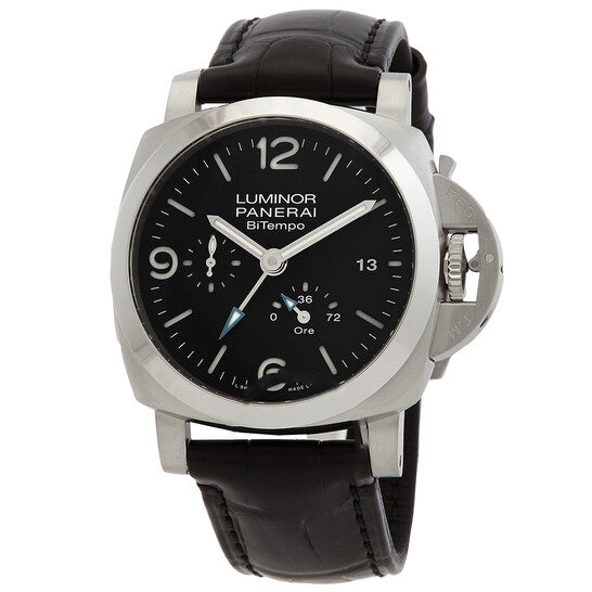 Image of ID 1 Original Panerai Luminor BiTempo Automatic Black Dial Men's Watch PAM01360