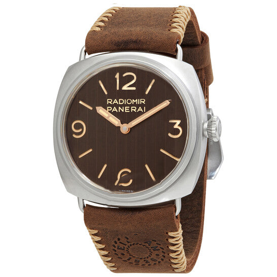 Image of ID 1 Original Panerai Radiomir Eilean Hand Wind Brown Dial Watch PAM01243