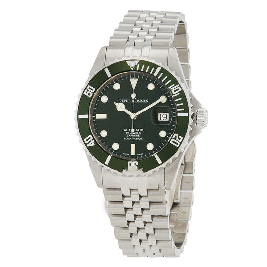 Image of ID 1 Original Revue Thommen Diver Automatic Green Dial Men's Watch 175712229