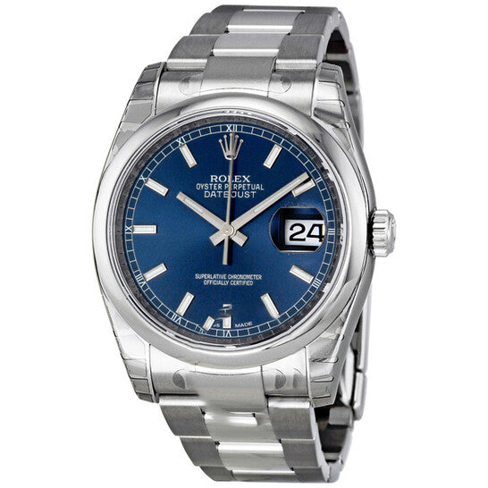 Image of ID 1 Original Rolex Datejust 36 Blue Dial Automatic Men's Watch 116200BLSO