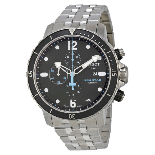 Image of ID 1 Original Tissot Seastar Chronograph Black Dial Men's Watch T0664271105700