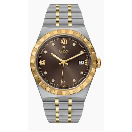 Image of ID 1 Original Tudor Automatic Diamond Brown Dial Watch M28503-0008