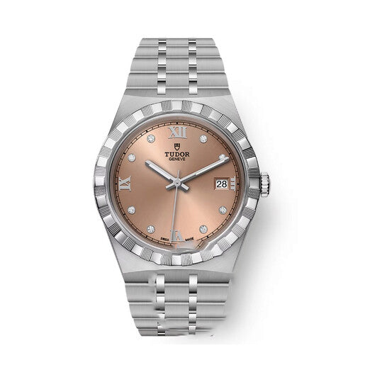 Image of ID 1 Original Tudor Automatic Diamond Pink Dial Ladies Watch M28500-0009