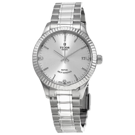 Image of ID 1 Original Tudor Automatic Diamond Silver Dial Ladies Watch M12310-0007