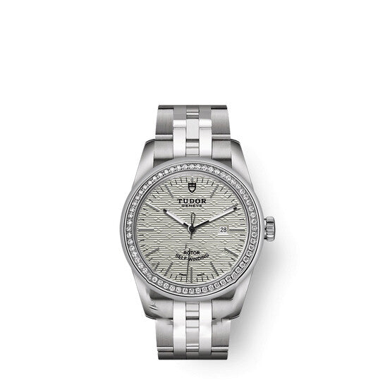 Image of ID 1 Original Tudor Glamour Date Automatic Diamond Ladies Watch 53020-0001