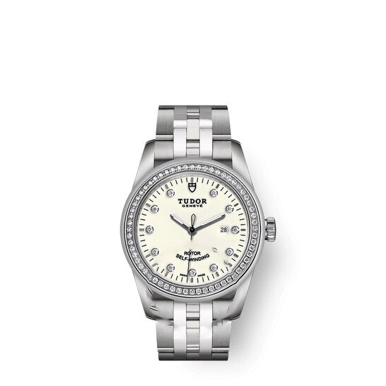 Image of ID 1 Original Tudor Glamour Date Automatic Diamond Ladies Watch 53020-0074