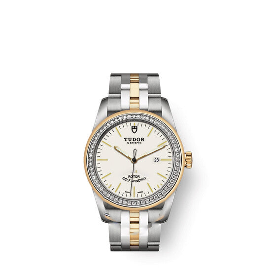 Image of ID 1 Original Tudor Glamour Date Automatic Diamond Ladies Watch 53023-0065