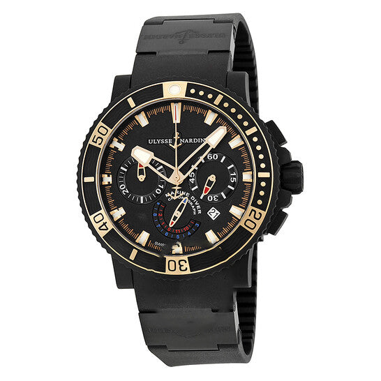 Image of ID 1 Original Ulysse Nardin Black Sea Chronograph Watch 353-90-3C